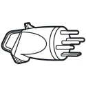 Legrand 32A 400V Europe Mains Connector Grey Cable Polymer Screw Termination 0 558 55
