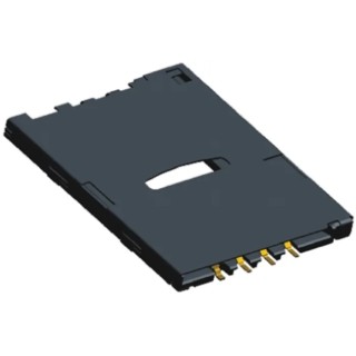 TE Connectivity 6 Way Push-Push SIM Memory Card Connector, Surface Mount, Solder Termination, Model 1981959-1