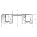 Igus Single Row Deep Groove Ball Bearing 6 mm ID, 19 mm OD, 6 mm Width, Polyetheretherketone Cage BB-626-A500-70-ES