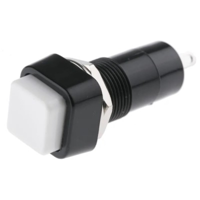 Lumberg Push Button Switch Panel Mount 12 mm Cutout SPST Latching IP40 IP67 250 V ac PBS-001A-1