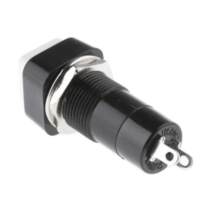 Lumberg Push Button Switch Panel Mount 12 mm Cutout SPST Latching IP40 IP67 250 V ac PBS-001A-1