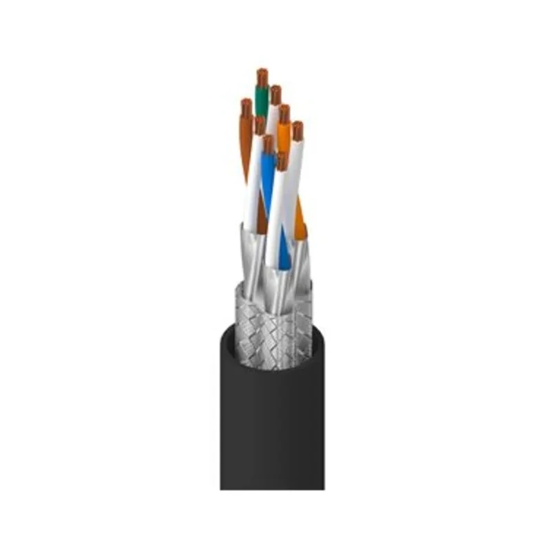 Belden Cat7 Shielded Screened Ethernet Cable 305 m Length Polyurethane Jacket Black 74005PU