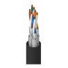 Belden Cat7 Shielded Screened Ethernet Cable 305 m Length Polyurethane Jacket Black 74005PU