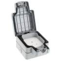 MK Electric 13A Grey 1 Gang Flush Mount Plug Socket Indoor & Outdoor Type G British K56480GRY