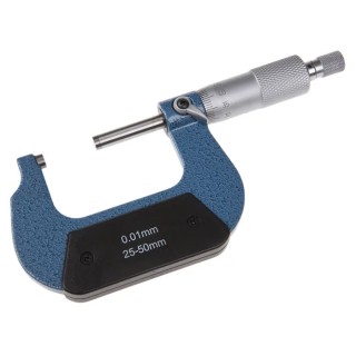 RS PRO External Micrometre, Metric, 25 mm to 50 mm Range, Accuracy ±0.004 mm, Resolution 0.01 mm 725-5702