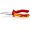 Knipex 1-Piece Flat Nose Plier 160mm Overall VDE 1000V Approved Chrome Vanadium Steel 30 16 160
