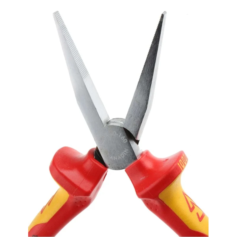 Knipex 1-Piece Flat Nose Plier 160mm Overall VDE 1000V Approved Chrome Vanadium Steel 30 16 160