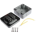 MK Electric Grey 1 Way 2 Gang Flush Mount Light Switch 10A 250V Masterseal K56402GRY
