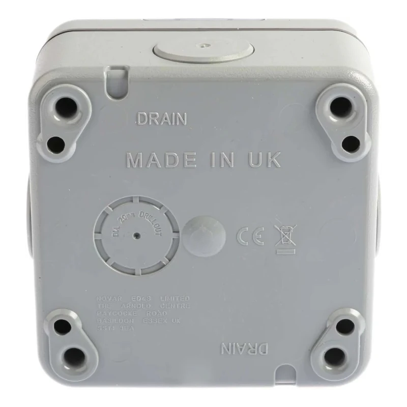 MK Electric Grey 1 Way 2 Gang Flush Mount Light Switch 10A 250V Masterseal K56402GRY
