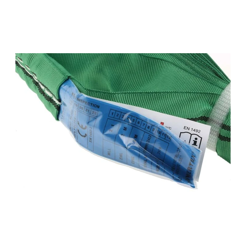 RS PRO 2 m Green Polyester Round Lifting Sling, 2 t Load Capacity 729-2981