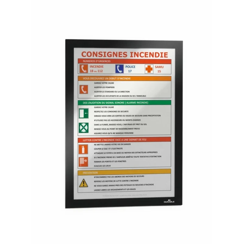 Durable Black A4 Document Display Polyvinyl Chloride 323mm Height 236mm Width 4872-01