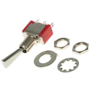 RS PRO Toggle Switch Panel Mount On-On SPDT Solder Terminal 28 V dc 112 V ac 734-7110