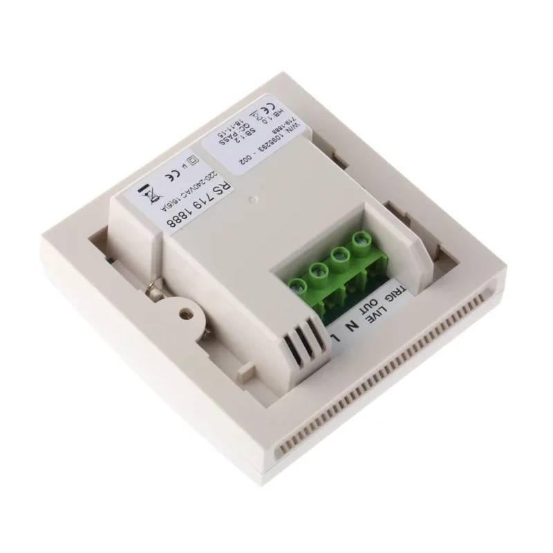RS PRO White 1 Way Timer Switch, 1 Gang, 16A, Wall Mount, Flame Retardant ABS MRT-PRM 719-1888
