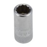 STAHLWILLE Socket 7 mm 12 Point Square 1/4 in Drive Chrome Finish Steel 23mm Overall Length 01030007
