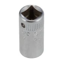 STAHLWILLE Socket 7 mm 12 Point Square 1/4 in Drive Chrome Finish Steel 23mm Overall Length 01030007