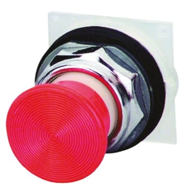 Schneider Electric Harmony 9001K Series Red Momentary Metal Push Button Head 30 mm Cutout IP66 9001KR24R