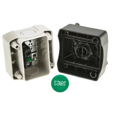 Schneider Electric Spring Return Push Button Control Station SPST Polycarbonate Enclosure IP69K, IP67, IP66 XALD103