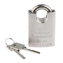 Abus Weatherproof Keyed Titalium Padlock 50mm Body, 9.5mm Shackle Diameter 90RK/50