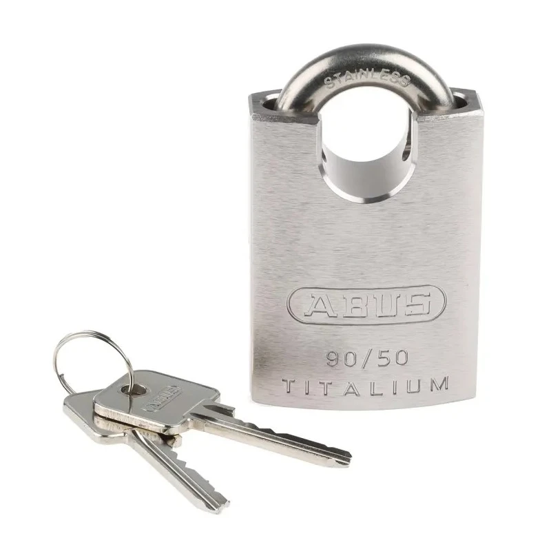 Abus Weatherproof Keyed Titalium Padlock 50mm Body, 9.5mm Shackle Diameter 90RK/50
