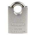 Abus Weatherproof Keyed Titalium Padlock 50mm Body, 9.5mm Shackle Diameter 90RK/50