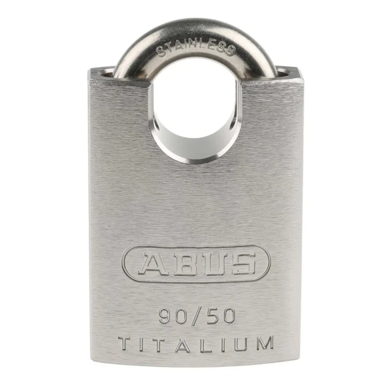 Abus Weatherproof Keyed Titalium Padlock 50mm Body, 9.5mm Shackle Diameter 90RK/50