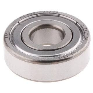 SKF Single Row Deep Groove Ball Bearing 12 mm ID, 32 mm OD, 10 mm Width, Shielded, Non-Metallic Cage E2.6201-2Z/C3