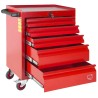 RS PRO Heavy Duty 5 Drawer Wheeled Steel Roller Cabinet with Central Locking System 753-1576