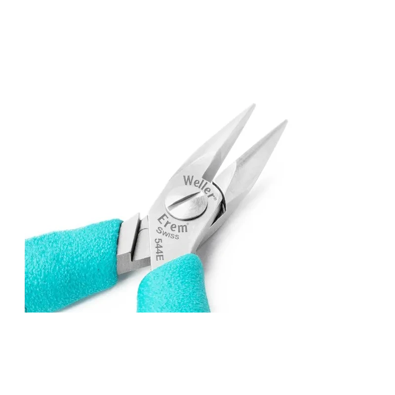Weller Erem Long Nose Plier Chain Nose, 120mm Overall Length, 23mm Jaw Length, ESD Safe 544E