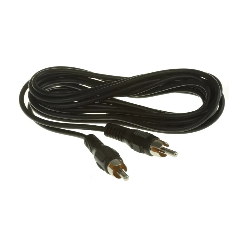 RS PRO Male RCA to Male RCA Auxiliary Cable Black 3 m 742-4302