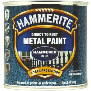 Hammerite Direct to Rust Paint Blue Hammered Finish 750 ml 5092938