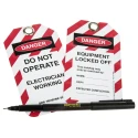 Martindale Lockout Tag 140mm x 80mm, Equipment Locked Off, Electrician Working, Do Not Operate, 10 Per Pack TAG2