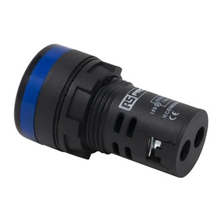 RS PRO Panel Mount Blue LED Pilot Light 22 mm Cutout, 24 V AC/DC, IP65 Rated, Round 763-7911