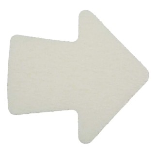 RS PRO Arrow Shape Self-Adhesive Label 100mm x 100mm Silver Symbol 763-2099