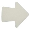 RS PRO Arrow Shape Self-Adhesive Label 100mm x 100mm Silver Symbol 763-2099