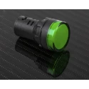RS PRO Panel Mount Green LED Pilot Light 22 mm Cutout, 24V AC/DC, IP65 Rated, Round 763-7918