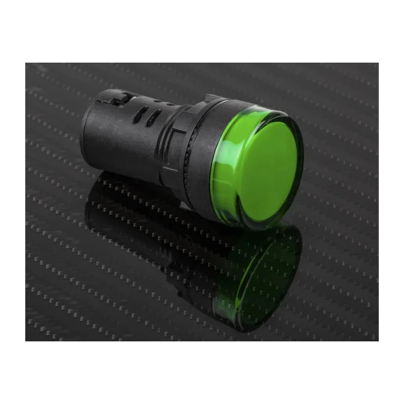 RS PRO Panel Mount Green LED Pilot Light 22 mm Cutout, 24V AC/DC, IP65 Rated, Round 763-7918