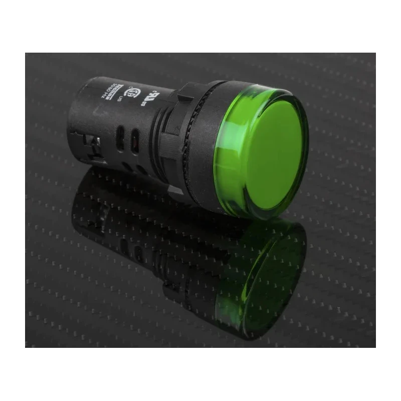 RS PRO Panel Mount Green LED Pilot Light 22 mm Cutout 230V AC IP65 Round 763-7949