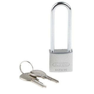 ABUS Titanium Weatherproof Padlock, 5 mm Shackle Diameter, 30 mm Body Width, Keyed Lock with 2 Keys 64TI/30HB60