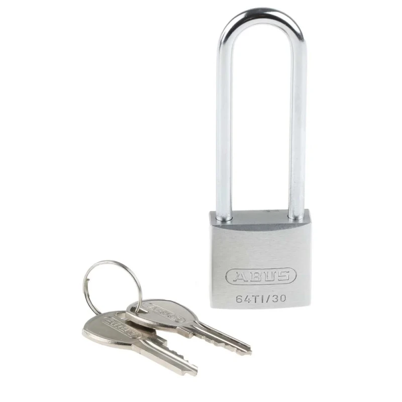 ABUS Titanium Weatherproof Padlock, 5 mm Shackle Diameter, 30 mm Body Width, Keyed Lock with 2 Keys 64TI/30HB60