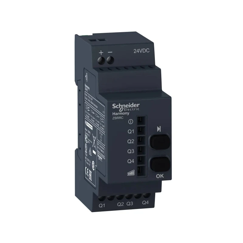 Schneider Electric Programmable Push Button Receiver for Use with Harmony XB5R Wireless Pushbutton ZBRRC