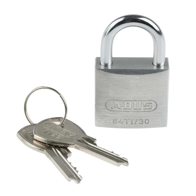 ABUS Titanium Weatherproof Padlock, Keyed Alike, 5 mm Shackle Diameter, 30 mm Width, 22 mm Shackle Length 64TI/30 KA6311