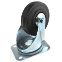 Tente Swivel Castor 75 kg Load Capacity 100 mm Wheel Diameter Rubber Wheel 3370PVJ100P62