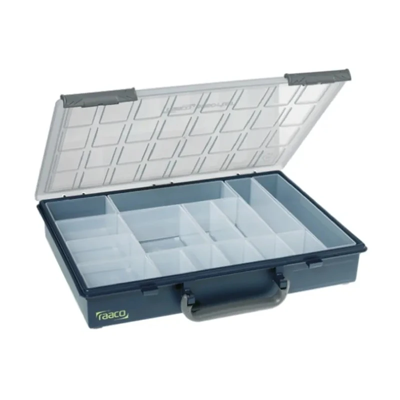 Raaco 15 Cell Blue Polypropylene Compartment Box, 57 mm Height x 338 mm Width x 261 mm Depth 136211