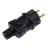 Legrand 16A 250V German Schuko Mains Plug Black Thermoplastic Cable Mount Screw Termination 0 503 42