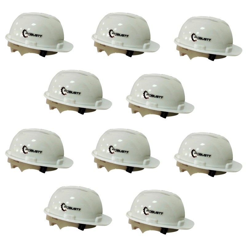 Buy Robustt X Shree Jee Nape Type Adjusment-Safety White Helmet