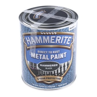 Hammerite Direct to Rust Paint in Hammered Black, 750 ml 5092955