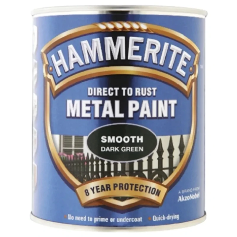 Hammerite Direct to Rust Paint Smooth Green 750 ml 5092825