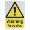 RS PRO Hazard Warning Sign Polypropylene Material Yellow Black Warning Asbestos 420mm x 297mm 763-1645