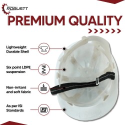 Buy Robustt X Shree Jee Nape Type Adjusment-Safety White Helmet