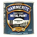 Hammerite Direct to Rust Paint Hammered Finish White 250 ml 5084836